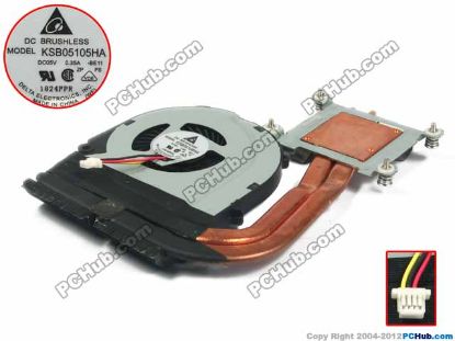 Picture of HP Pavilion dm4-3000 Series Cooling Fan  -BE11, w10x3x4, 5V 0.35A, Heatsink fan 