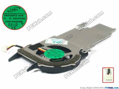 Picture of Acer Aspire One D257 Series Cooling Fan  CWZE6A, w15x4x4, 5V 0.50A, Heatsink fan