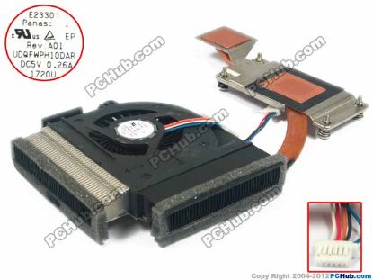 Picture of IBM ThinkPad E420 Cooling Fan  UDQFWPH10DAR, 5V 0.26A, heatsink fan