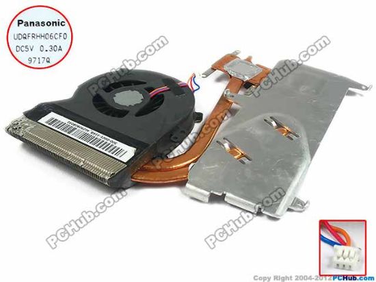 Picture of Sony Vaio VGN-NW Series Cooling Fan  UDQFRHH06CF0, w15x3x3, 5V 0.30A, Heatsink fan
