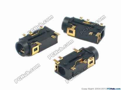 Picture of UPH Jack & Plug Jack- Audio 2.5mm (Laptop) 2.5mm, 6 leg, 12x6x4.5mm thick (Exclude Leg)