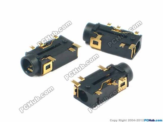 Picture of UPH Jack & Plug Jack- Audio 2.5mm (Laptop) 2.5mm, 6 leg, 12x6x4.5mm thick (Exclude Leg)