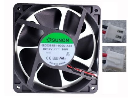 Picture of SUNON EEC0381B1-000U-A99 Server - Square Fan , sq120x120x38mm, 2-wire, DC 12V 10W