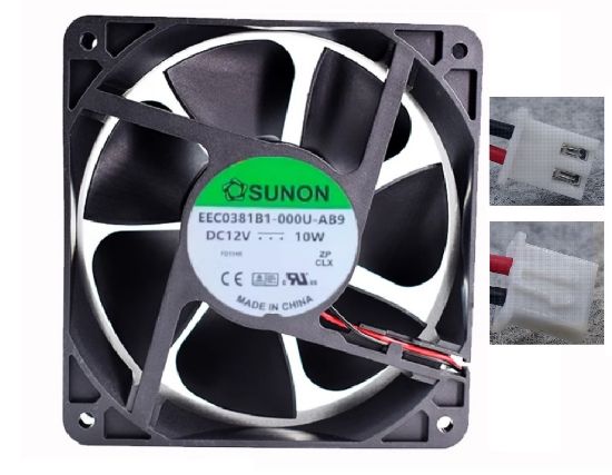 Picture of SUNON EEC0381B1-000U-A99 Server - Square Fan , sq120x120x38mm, 2-wire, DC 12V 10W