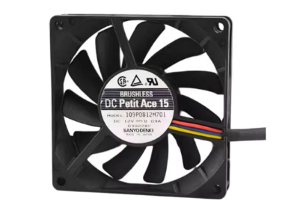 Picture of Sanyo Denki 109P0812M701 Server - Square Fan sq80x80x15mm, 3-wire, 12V 0.09A