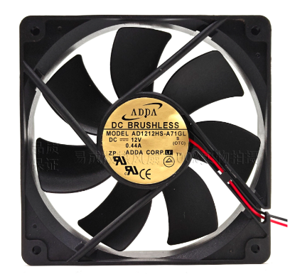 Picture of ADDA AD1212HS-A71GL Server - Square Fan S, OTC, sq120x120x25, w190x2x2, 12V 0.44A
