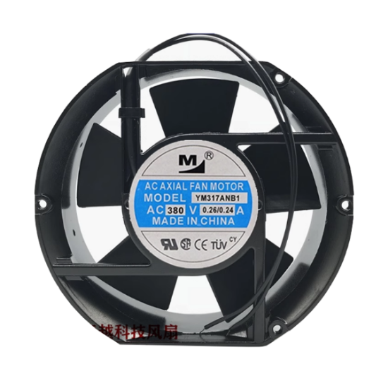 Picture of Huaxia Hengtai YM317ANB1 Server - Round Fan 380V0.26A, Steel, rf172x120x51mm, 2W