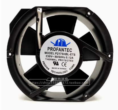 Picture of PROFANTEC P2175HBL-ETS Server - Round Fan 230V0.12A, Steel, rf172x120x51mm, 2W