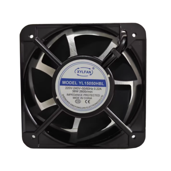 Picture of XYLFAN / XING YONG LIAN YL15050HBL Server - Round Fan Steel, rd150x150x25, 2w, AC 240V 0.22A