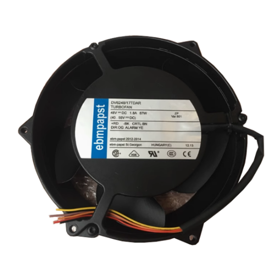 Picture of ebm-papst DV 6248 /17TDAR Server - Round Fan dia172x172x51mm, 5-wire, 48V 87W