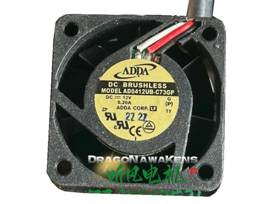 Picture of ADDA AD0412UB-C73GP Server - Square Fan G, P, sq40x40x20, 3-wire, 12V 0.20A