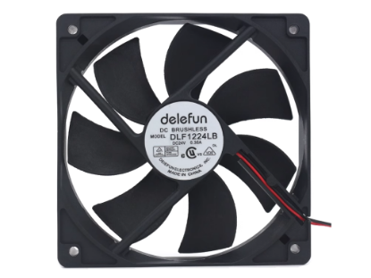 Picture of Delefun DLF1224LB Server - Square Fan sq120x120x25, w80x2x2P, DC 24V 0.15A 