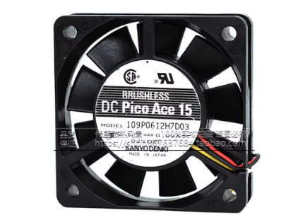 Picture of Sanyo Denki 109P0612H7D03 Server-Square Fan 109P0612H7D03