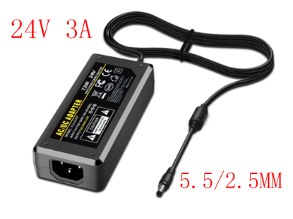 Picture of PCH OEM Power AC Adapter - Compatible FY2403000, 24V 3A, 5.5/2.5MM, C14, New
