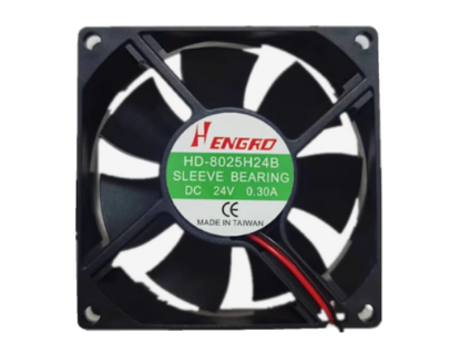 Picture of HONGFEI HD-8025H24B Server-Square Fan DC 24V 0.30A, 80x80x25mm