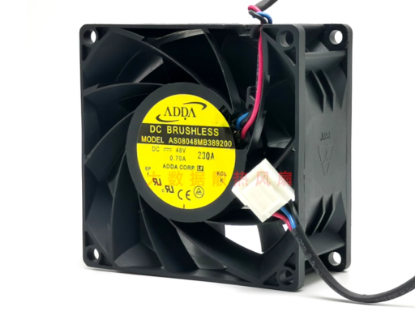 Picture of ADDA AS08048MB389200 Server-Square Fan DC 48V 0.70A, 80x80x38mm, 3-Wire