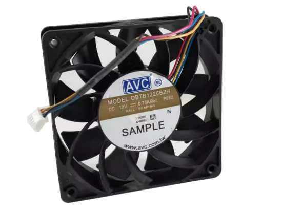 Picture of AVC DBTB1225B2H Server-Square Fan  P062, DC 12V 0.75A, 120x120x25mm, 4-Wire
