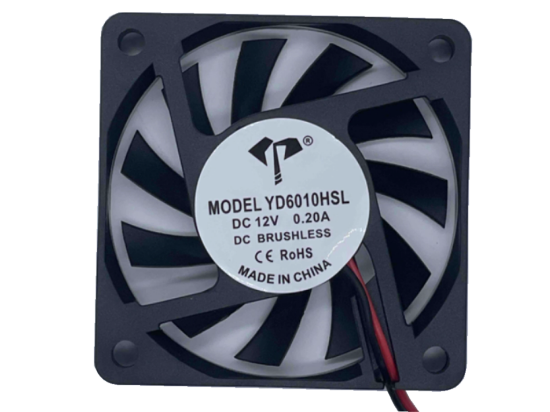 Picture of M / Ming Gan YD6010HSL Server-Square Fan DC 12V 0.20A, 60x60x10mm, 2-Wire