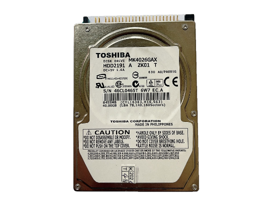 Picture of Toshiba MK4026GAX HDD 2.5" IDE 30GB-100GB 40GB