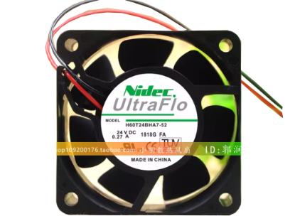 Picture of Nidec H60T24BHA7-52 Server-Square Fan H60T24BHA7-52