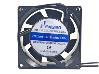 Picture of HENGRD HD8038HA2BA Server - Square Fan HD8038HA2BA, AC 220/240V 0.08A