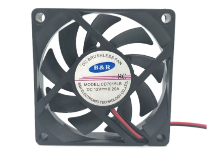 Picture of B&R CD7015LB Server-Square Fan 	DC 12V 0.20A, 70x70x15mm, 2-Wire