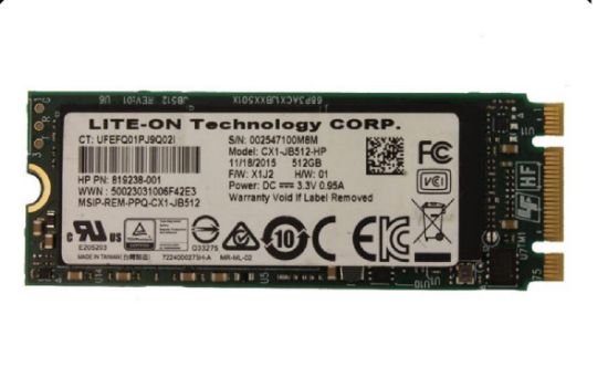 Picture of LITE-ON CX1-JB512 SSD M.2 NGFF 140GB - 512GB 512GB, 22x60mm， 819238-001
