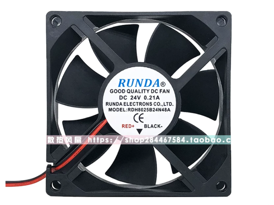 Picture of RUNDA RDH8025B24N48A Server-Square Fan RDH8025B24N48A