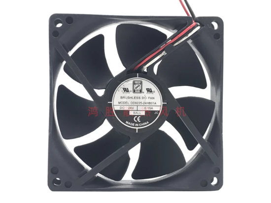 Picture of FANS OD9225-24HB01A Server-Square Fan DC 24V 0.15A, 92x92x25mm, 3-Wire
