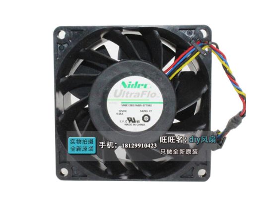 Picture of Nidec V80E12BS1NB5-07T092 Server-Square Fan V80E12BS1NB5-07T092, 5429G 3Y