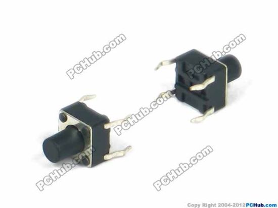 Picture of UPH Component Switch- Push Button  button switch, 6x6x7.5mm, DIP 4 pin