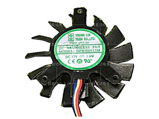 Picture of Young Lin Tech DFB500912M Server-Frameless / GPU Fan DFB500912M