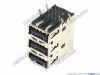 Picture of Foxconn Jack & Plug Jack- USB  Three Layer USB Jack, 22x13x24mm